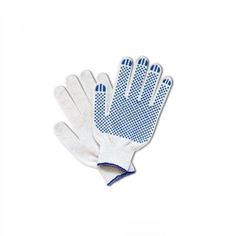 Перчатки трик. х/б с ПВХ (5-ти нитка)