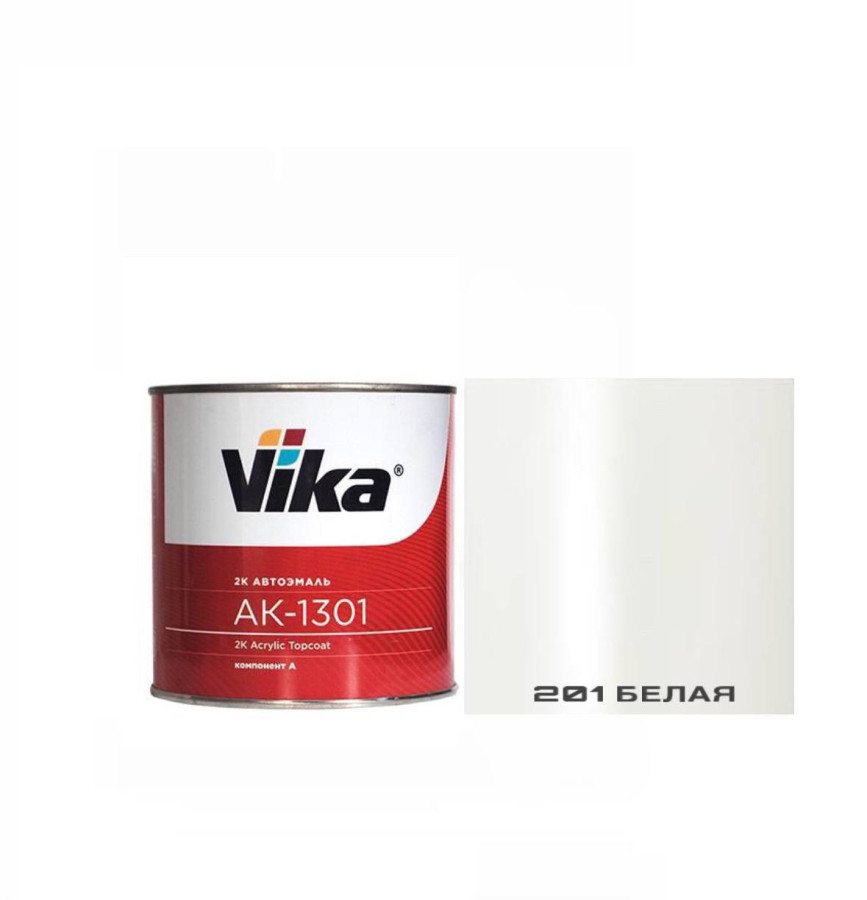 201 Эмаль VIKA-акрил 1301 Белая базовая 0,85кг