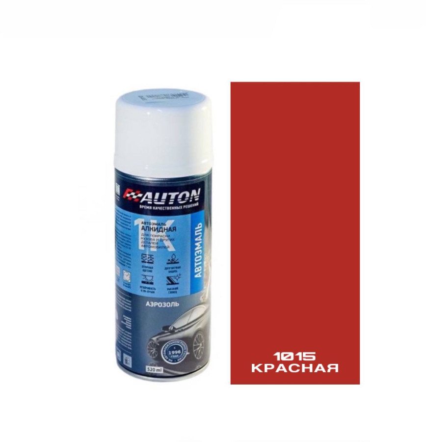 1015 красная эмаль 520мл аэрозоль "Автон"