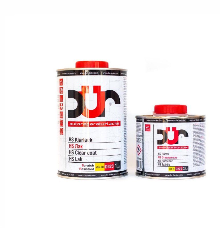 DUR D323 Лак HS 2+1 1л прозрачный + отв.D220 0,5л комплект