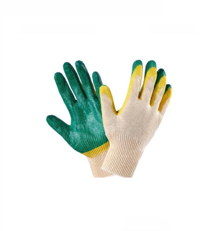 Перчатки х/б с двойным латексным покрытием