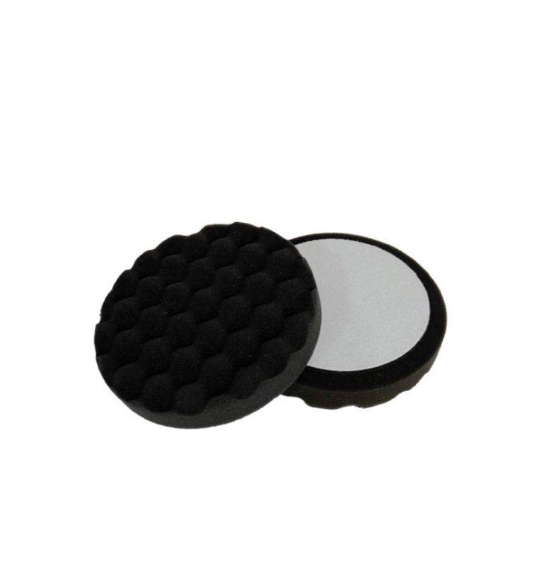 5873313 Мягкий финишный поролоновый полировальный диск, поверхность рифлёная, цвет ЧЕРНЫЙ 150x30мм J