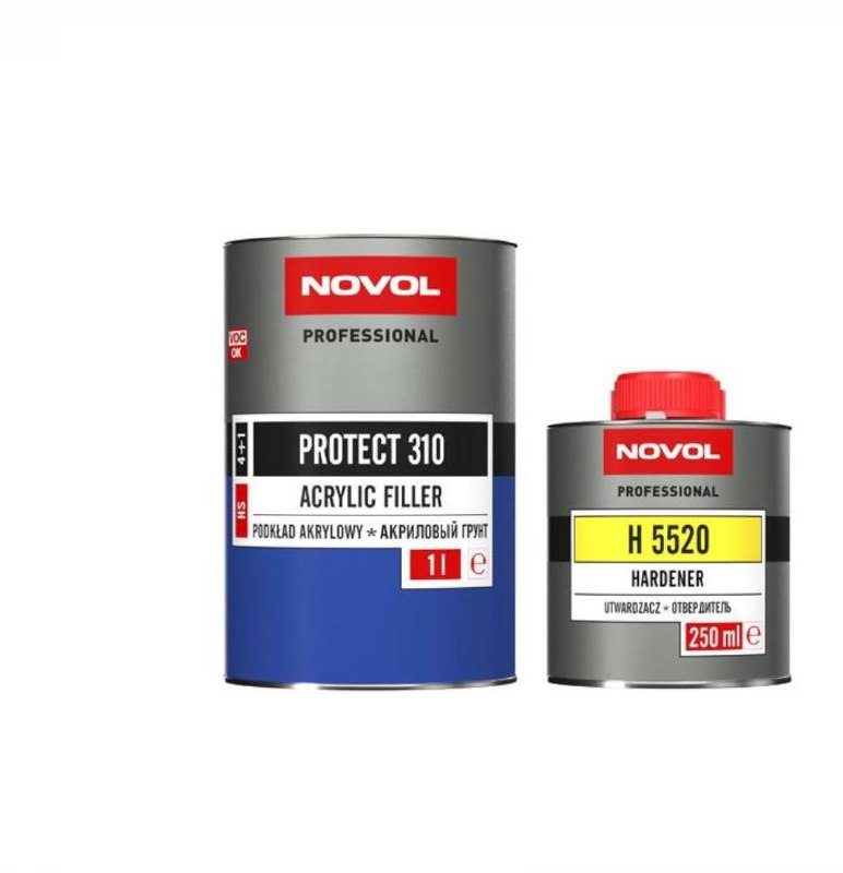 Комплект PROTECT310 HS 4+1 1л серый грунт акриловый Novol + отвердитель H5520 0,25л