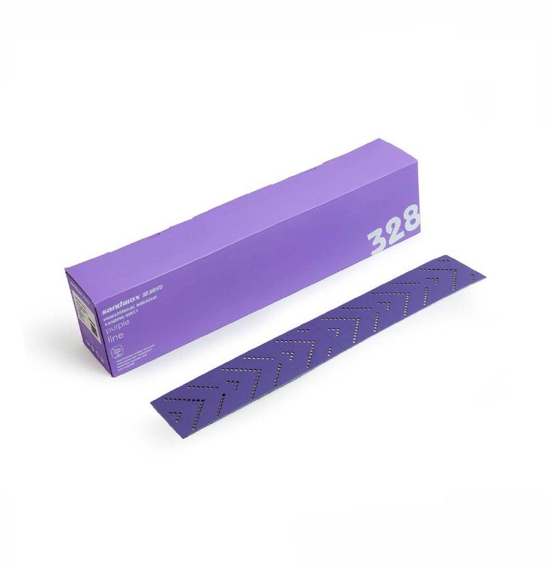 328.70.40.080.LC Purple шлиф.материал на плен.основе 70*400 мм Grip P80 MultiHole /50шт/