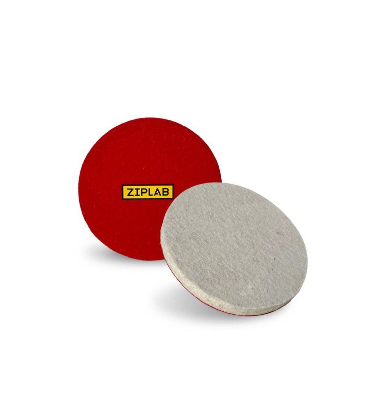 90513 ZIP LAB Фетровый полировальник для полировки стекол. 125мм, толщина 10мм, на липучке.