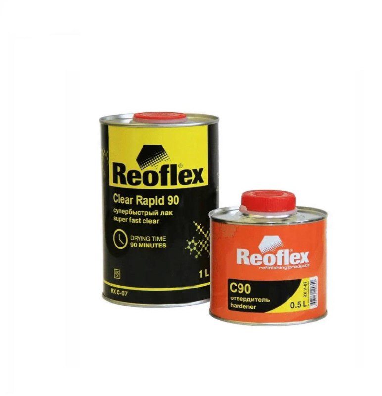 Лак Акриловый быстрый 2K, Clear Rapid 90, 2+1 REOFLEX, уп. 1+0,5л