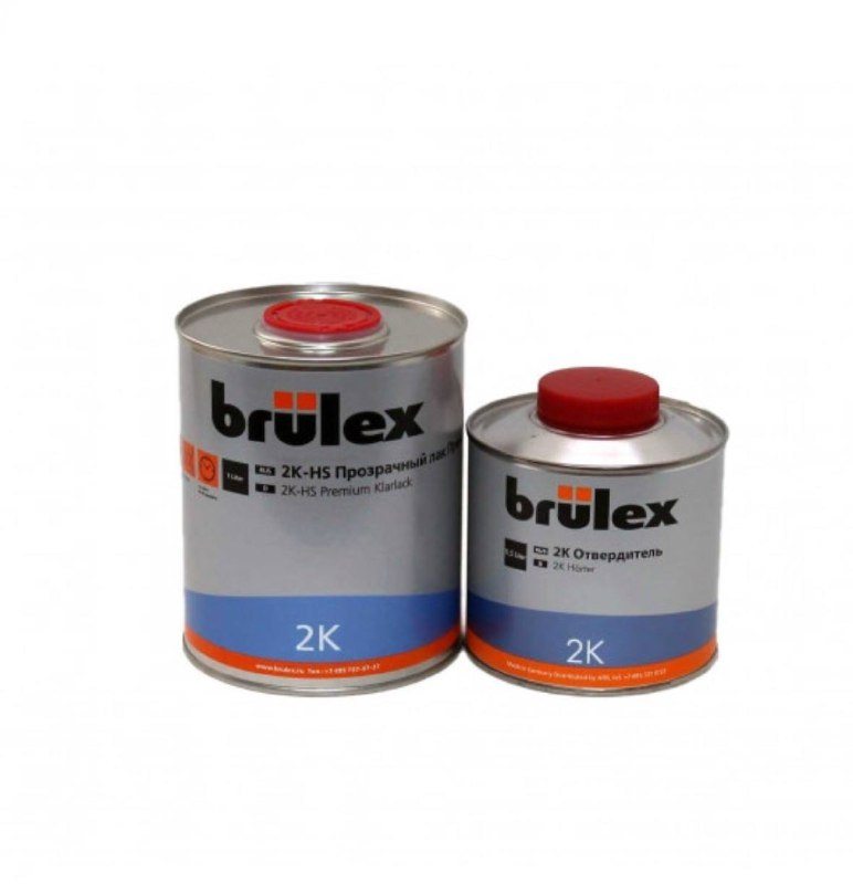 BRULEX, 2K-HS Прозрачный лак с отверд. normal 2К 1л+0,5л (Германия)