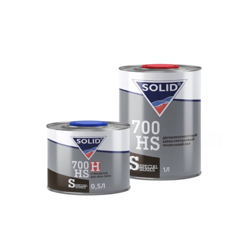 SOLID, 700 HS - (1000+500мл) - 2K лак системы HS 2+1 с отвердителем
